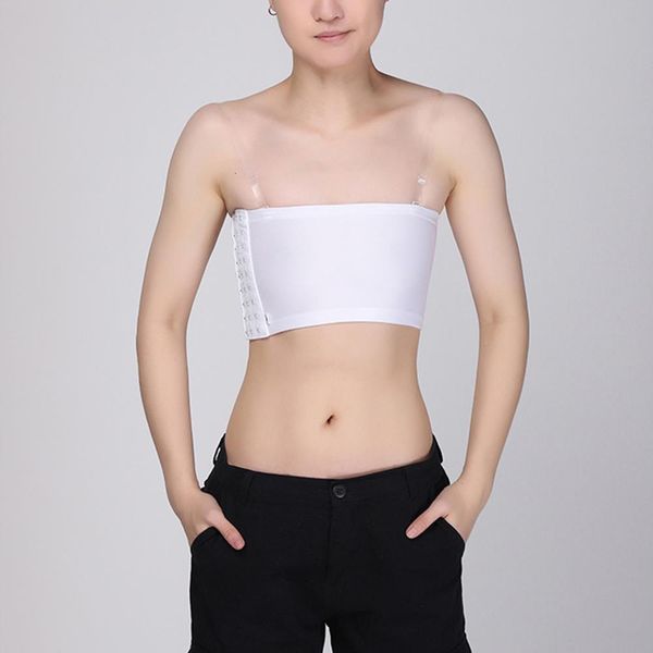 short chest breathable buckle binder trans lesbian breast bra women breathable thin soft off-shoulder corset tube, White
short chest breathable buckle binder trans lesbian breast bra women breathable thin soft off-shoulder corset tube, White