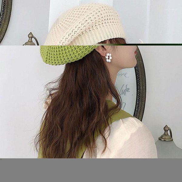 berets autumn winter knitted beret female japanese soft sister cute british hats painter sweet color caps black green yellow 1, Blue;gray
berets autumn winter knitted beret female japanese soft sister cute british hats painter sweet color caps black green yellow 1, Blue;gray
