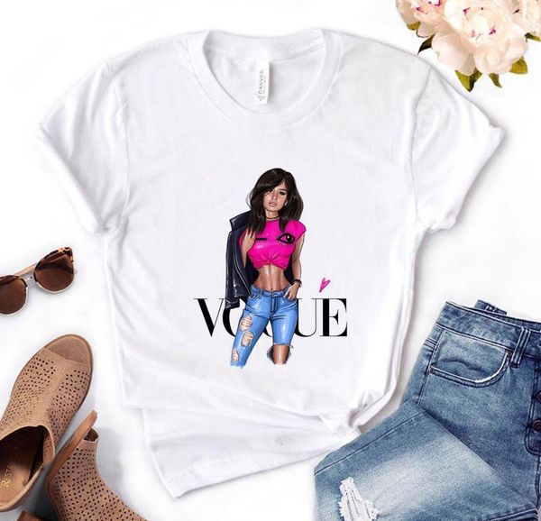 vogue girl print women tshirt cotton casual funny t shirt gift for lady yong girl tee pm-171, White
vogue girl print women tshirt cotton casual funny t shirt gift for lady yong girl tee pm-171, White