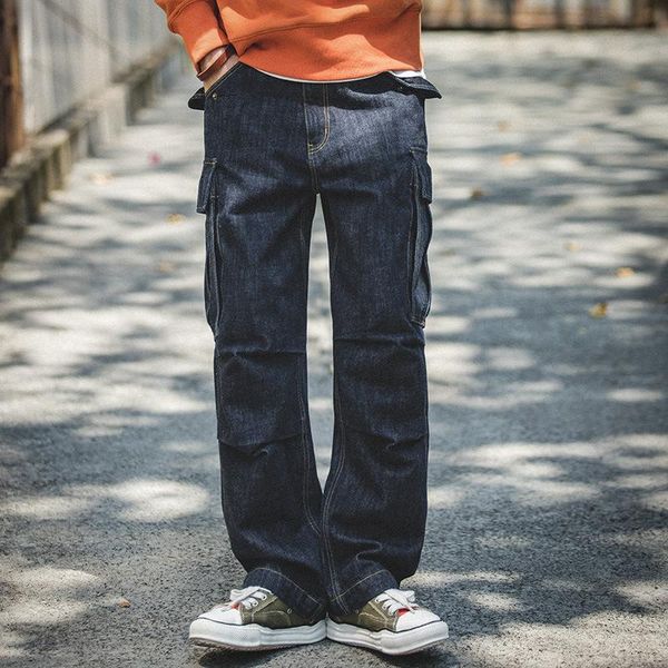men's jeans mens baggy american retro loose big pocket mid-waist drawstring waist washed trousers cargo pants men, Blue
men's jeans mens baggy american retro loose big pocket mid-waist drawstring waist washed trousers cargo pants men, Blue