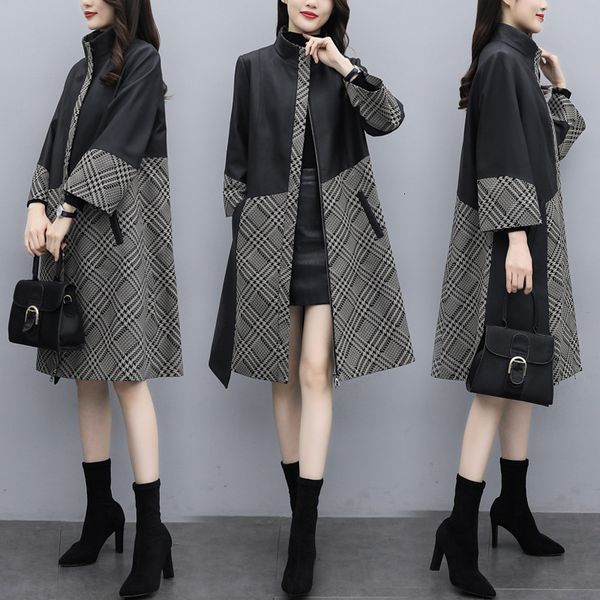 2021 new autumn and winter plus mid-length to-line size female leather black woollen panel 1wox
2021 new autumn and winter plus mid-length to-line size female leather black woollen panel 1wox