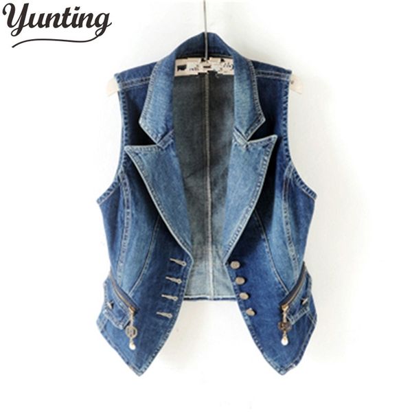 spring-summer women jeans jacket short vest outerwear korea slim sleeveless denim jacket casual female waistcoats 201110, Black;white
spring-summer women jeans jacket short vest outerwear korea slim sleeveless denim jacket casual female waistcoats 201110, Black;white