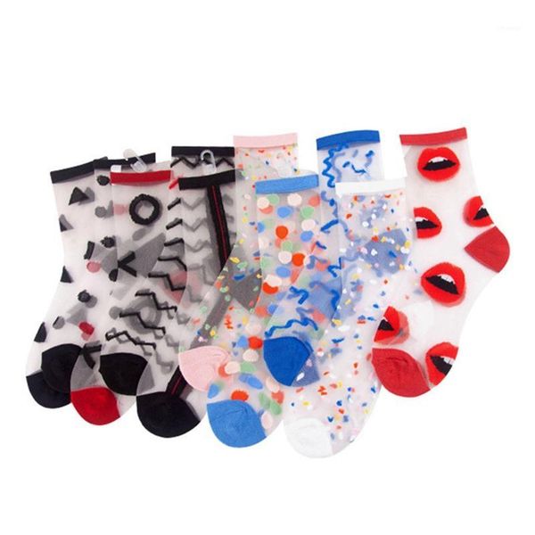 spring summer ultra-thin glass filament socks woman printing dots korean style silk socks cute stripe transparent1, Black;white
spring summer ultra-thin glass filament socks woman printing dots korean style silk socks cute stripe transparent1, Black;white