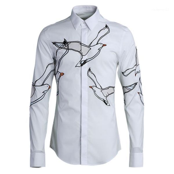 men's casual shirts men shirt fashion seagull precision embroidery dress long sleeve social slim fit shirts1, White;black
men's casual shirts men shirt fashion seagull precision embroidery dress long sleeve social slim fit shirts1, White;black