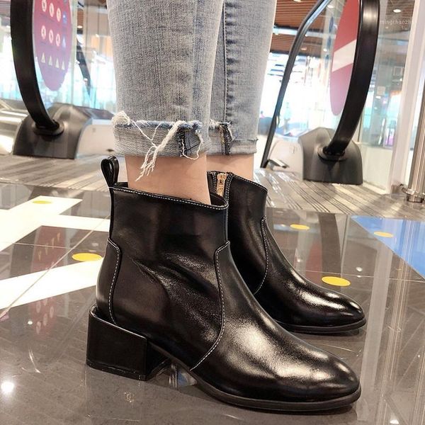 boots classic women zips round toe genuine leather fashion short square heel comfortable shoes1, Black
boots classic women zips round toe genuine leather fashion short square heel comfortable shoes1, Black