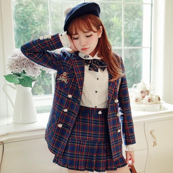 princess sweet lolita coat bobon21 original design college style british grid plaid double embroidery got-up figure coat c12711, Black;brown
princess sweet lolita coat bobon21 original design college style british grid plaid double embroidery got-up figure coat c12711, Black;brown