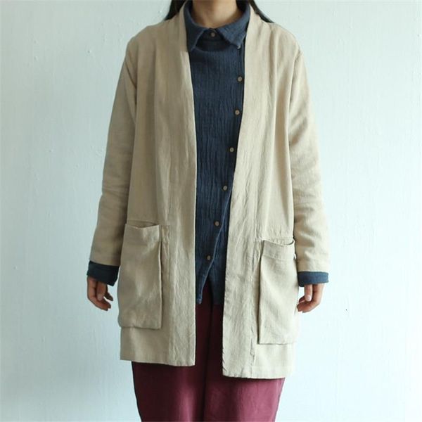 women coats linen jackets pockets 2020 autumn new open stitch 5 colour loose casual coats long sleeve brief jackets, Black;brown
women coats linen jackets pockets 2020 autumn new open stitch 5 colour loose casual coats long sleeve brief jackets, Black;brown