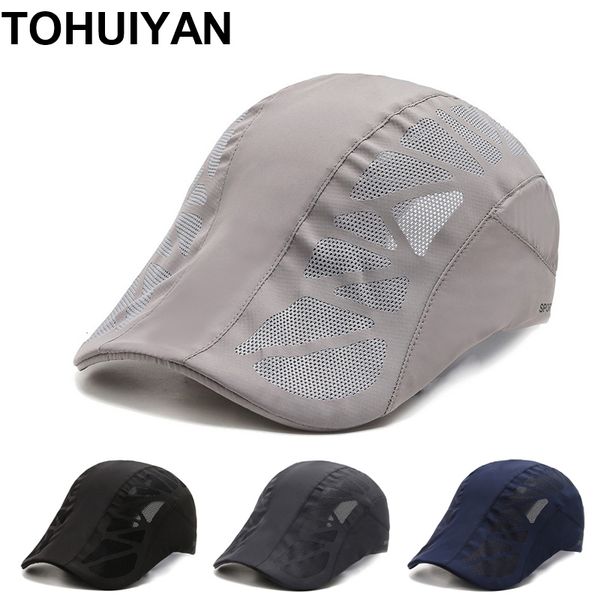 tohuiyan summer golf hat men breathable mesh newsboy caps women gorras planas visor hats outdoor flat caps for fishing hiking 201216, Blue;gray
tohuiyan summer golf hat men breathable mesh newsboy caps women gorras planas visor hats outdoor flat caps for fishing hiking 201216, Blue;gray