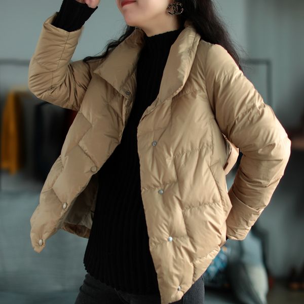 gucha clothing autumn winter 2020 new 90% white duck stand collar show thin, light and warm short women's down jacket, Black
gucha clothing autumn winter 2020 new 90% white duck stand collar show thin, light and warm short women's down jacket, Black