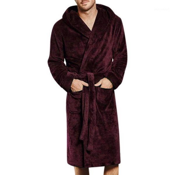 men's sleepwear solid loungewear men's bathrobe plus sizev neck belted fleece night gown casual clothes1, Black;brown
men's sleepwear solid loungewear men's bathrobe plus sizev neck belted fleece night gown casual clothes1, Black;brown