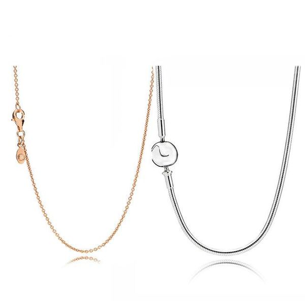 100% 925 sterling silver basic necklace rose gold fit diy pendant women exquisite fashion gift original jewelry wholesale
100% 925 sterling silver basic necklace rose gold fit diy pendant women exquisite fashion gift original jewelry wholesale