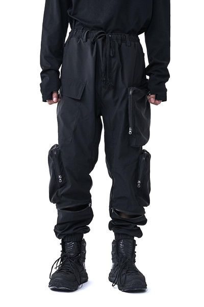 men's pants pupil travel cargo-pants with 3d pockets drawstring techwear streetwear ninjawear punk goth japanese style, Black
men's pants pupil travel cargo-pants with 3d pockets drawstring techwear streetwear ninjawear punk goth japanese style, Black