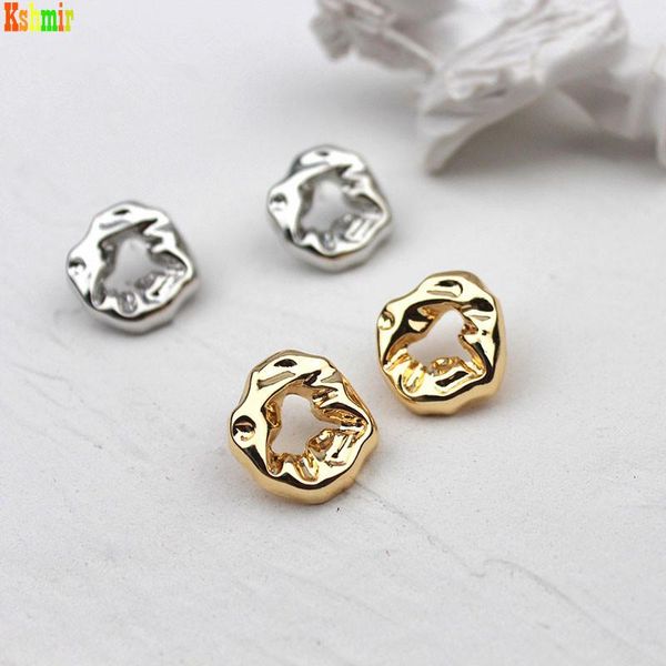 kshmir metallic gold irregular twisted pleated texture stud earrings with fashionable glossy finish earrings women, Silver
kshmir metallic gold irregular twisted pleated texture stud earrings with fashionable glossy finish earrings women, Silver