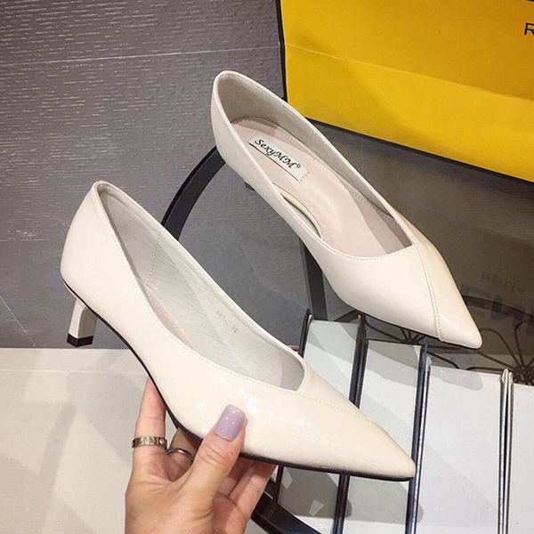 beige mode naked high-heeled female elegant office bombs patent leather toe pumps pointed-toe heels thin shoes kri7, Black
beige mode naked high-heeled female elegant office bombs patent leather toe pumps pointed-toe heels thin shoes kri7, Black