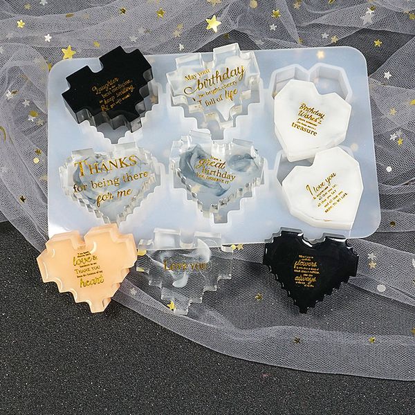 diy epoxy resin silicone molds valentine's day drop glue pixel geometry heart shaped crystal mould craft tools 6 pcs one set m2
diy epoxy resin silicone molds valentine's day drop glue pixel geometry heart shaped crystal mould craft tools 6 pcs one set m2