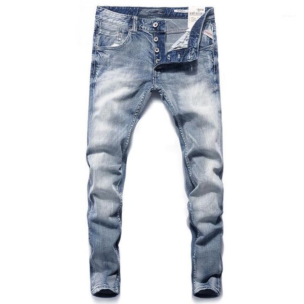 italian vintage designer men jeans blue color slim fit buttons denim pants brand jeans men fashion classical street homme1
italian vintage designer men jeans blue color slim fit buttons denim pants brand jeans men fashion classical street homme1