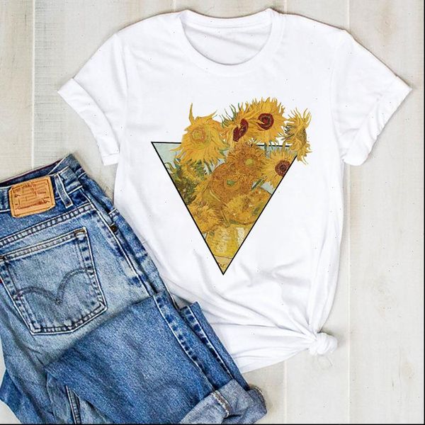 women lady sunflower painting vintage floral print ladies summer t tee tshirt womens female shirt clothes graphic t shirt, White
women lady sunflower painting vintage floral print ladies summer t tee tshirt womens female shirt clothes graphic t shirt, White