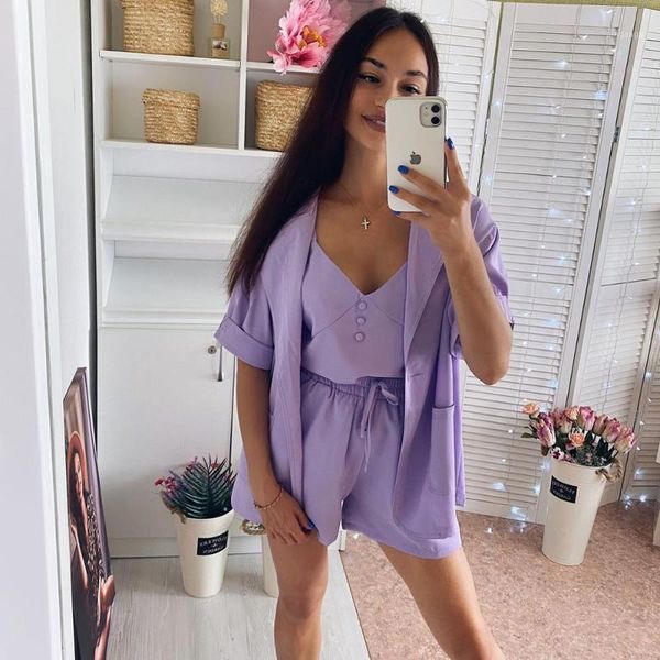 suit suit female 2020 new korean version fashion temperament solid color small drape casual pants three-piece1, White
suit suit female 2020 new korean version fashion temperament solid color small drape casual pants three-piece1, White