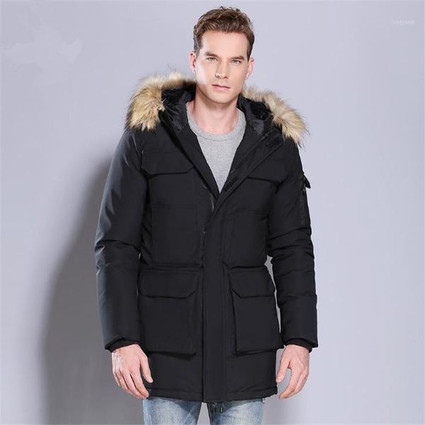 winter men's cotton coat large fur collar hooded mid-length multi-pocket parka jacket hooded casual jacket1, Black
winter men's cotton coat large fur collar hooded mid-length multi-pocket parka jacket hooded casual jacket1, Black