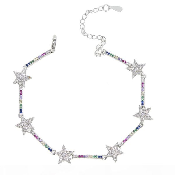k 2018 christmas gift rainbow cz bar star link chain bracelet 16 +5cm adjusted fashion classic jewelry for women, Black
k 2018 christmas gift rainbow cz bar star link chain bracelet 16 +5cm adjusted fashion classic jewelry for women, Black