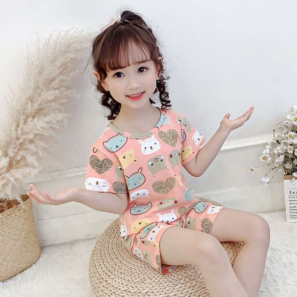 2020 short korean girls' children's summer pajamas sve home wear two piece suit gfsr, Blue;red
2020 short korean girls' children's summer pajamas sve home wear two piece suit gfsr, Blue;red