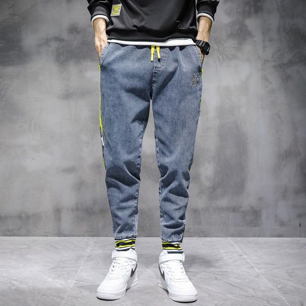 men's jeans cool men slim harem male casual stretch cropped leggings pants youngster student pencil denim trousers plus size 5xl, Blue
men's jeans cool men slim harem male casual stretch cropped leggings pants youngster student pencil denim trousers plus size 5xl, Blue