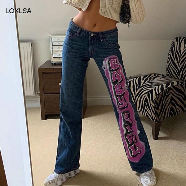 women's jeans vintage streetwear letter printing baggy 90s fashion straight denim low waist y2k pants autumn moms, Blue
women's jeans vintage streetwear letter printing baggy 90s fashion straight denim low waist y2k pants autumn moms, Blue