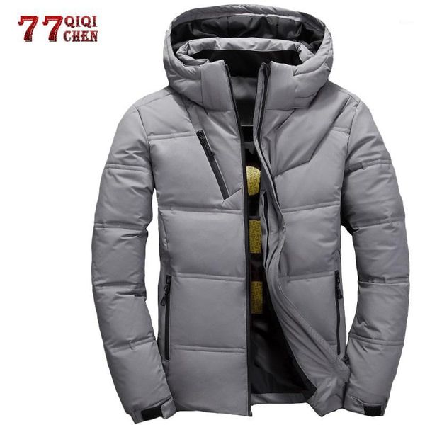 winter down coat thick warm windbreaker jackets casual slim hooded coats overcoat white duck down jacket male thermal snow parka1, Black 
winter down coat thick warm windbreaker jackets casual slim hooded coats overcoat white duck down jacket male thermal snow parka1, Black