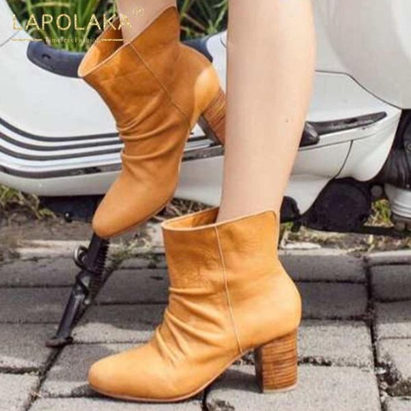 Lapolaka 2020 Hot Sale Big Size 43 Thick High Heels Shoes Ladies Boots Female Concise Slip On Dropship Ankle Boots Woman Shoes, Black
Lapolaka 2020 Hot Sale Big Size 43 Thick High Heels Shoes Ladies Boots Female Concise Slip On Dropship Ankle Boots Woman Shoes, Black
