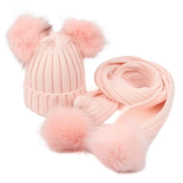 2020 children's hat scarf two-piece set men and women baby fall/winter warm fur ball hat surround set, Blue;gray
2020 children's hat scarf two-piece set men and women baby fall/winter warm fur ball hat surround set, Blue;gray