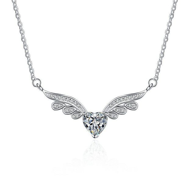 new design the same tiktok design of angel wings pendant necklaces clavicular chain for women girls, Silver
new design the same tiktok design of angel wings pendant necklaces clavicular chain for women girls, Silver