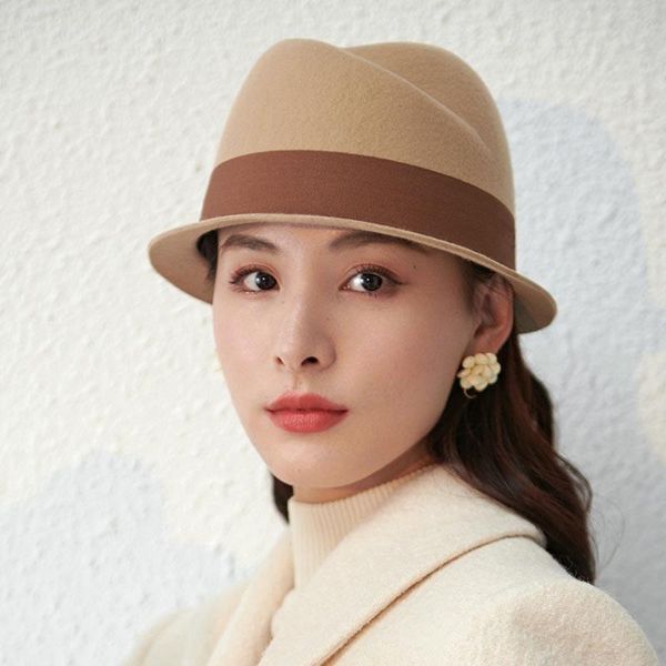 stingy brim hats fibonacci wool 100% felt for women autumn winter fedora hat british retro ladies short cap hair accessory, Blue;gray
stingy brim hats fibonacci wool 100% felt for women autumn winter fedora hat british retro ladies short cap hair accessory, Blue;gray
