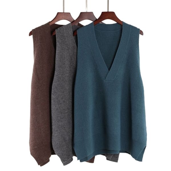 bygouby long knitted women vest thick warm female jumper korean oversized loose wild sleeveless sweater pull femme y201128, Black;white
bygouby long knitted women vest thick warm female jumper korean oversized loose wild sleeveless sweater pull femme y201128, Black;white