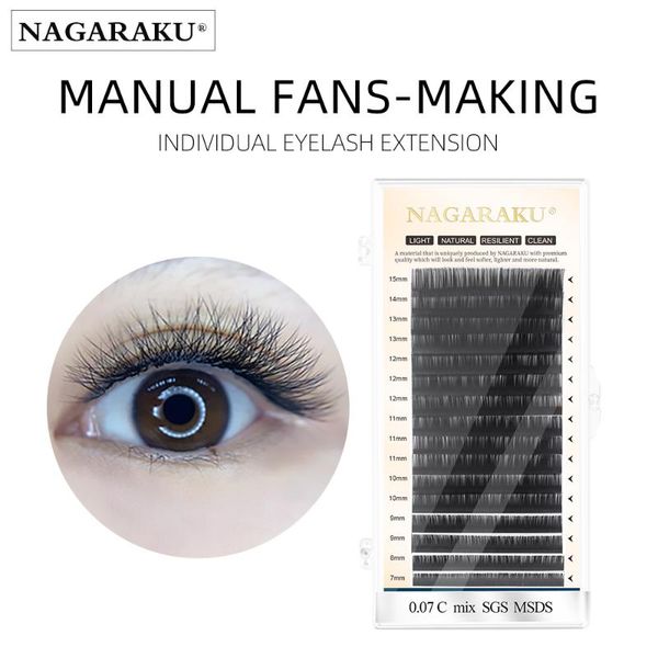 nagaraku 7-16mm new material super soft natural individual eyelash makeup manual fans-making lashes 16 lines/tray
nagaraku 7-16mm new material super soft natural individual eyelash makeup manual fans-making lashes 16 lines/tray