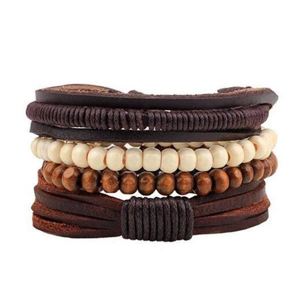 vintage punk multilayer leather bracelet for men braided handmade rope wrap charms wood beads bracelets & bangles m wmtkpa, Golden;silver
vintage punk multilayer leather bracelet for men braided handmade rope wrap charms wood beads bracelets & bangles m wmtkpa, Golden;silver