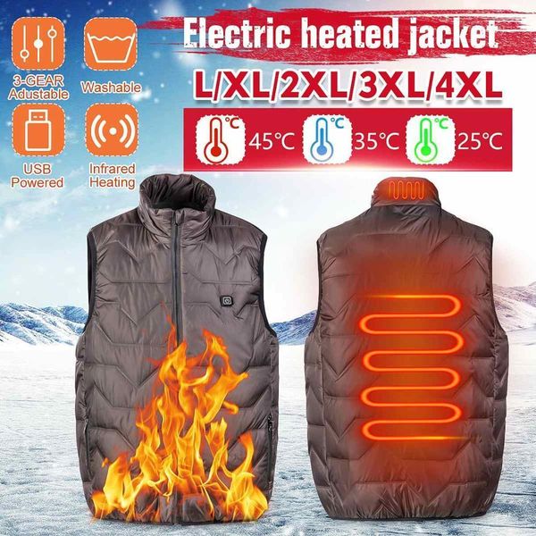 men usb charging warm clothing for sports winter heated jacket suit electric vest smart heating vest warm clothing jacket 201126, Black;white
men usb charging warm clothing for sports winter heated jacket suit electric vest smart heating vest warm clothing jacket 201126, Black;white