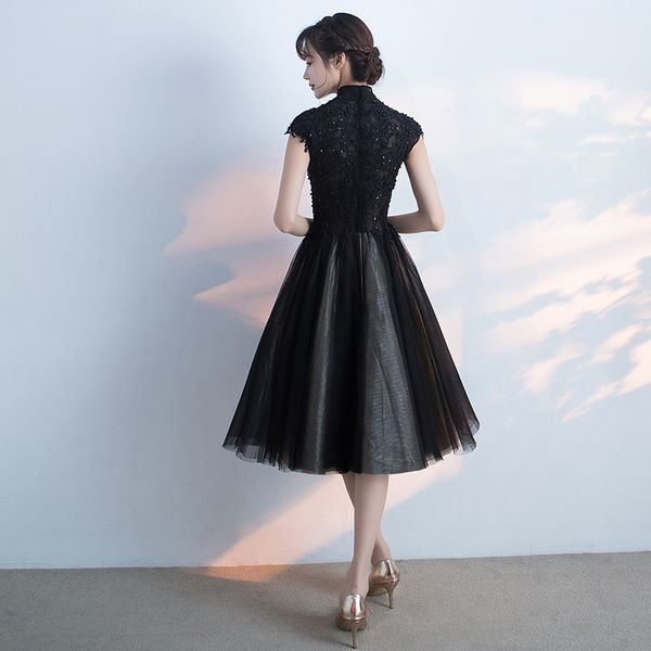 robe de soiree black stand collar evening dress with beading & appliques party dresses prom dresses tailor custom made, Black;red
robe de soiree black stand collar evening dress with beading & appliques party dresses prom dresses tailor custom made, Black;red