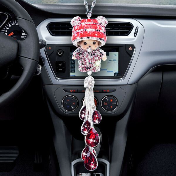 wholesale diamond crystal red doll rear view mirror car pendant hanging decor accessorie
wholesale diamond crystal red doll rear view mirror car pendant hanging decor accessorie