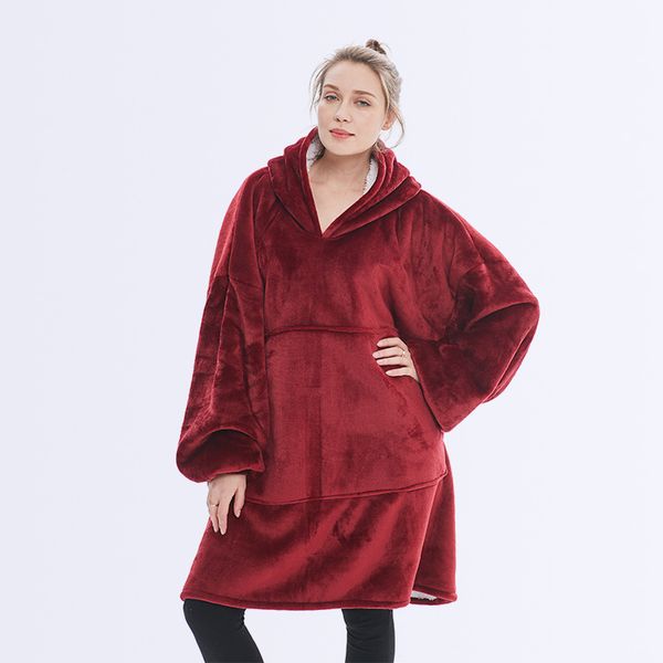 oversized hoodie blanket with sleeves sweatshirt plaid winter fleece hoody women pocket female hooded sweat oversize femme models, Black
oversized hoodie blanket with sleeves sweatshirt plaid winter fleece hoody women pocket female hooded sweat oversize femme models, Black