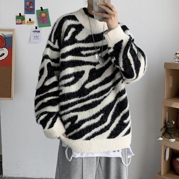 winter striped sweater men's warm fashion retro casual knitted pullover men wild loose korean knitting sweaters mens clothes, White;black
winter striped sweater men's warm fashion retro casual knitted pullover men wild loose korean knitting sweaters mens clothes, White;black