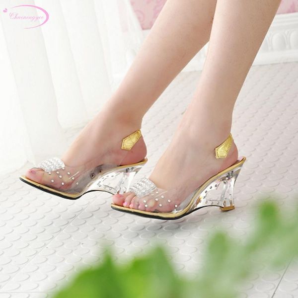sandals nightclub party style transparent summer fashion rhinestone gold silver high-heeled wedges women's shoes big size1, Black
sandals nightclub party style transparent summer fashion rhinestone gold silver high-heeled wedges women's shoes big size1, Black