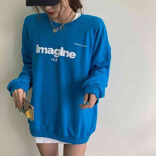 korean version of the autumn fashion letter printed sweatshirt oversized all-match casual pullover women clothes, Black
korean version of the autumn fashion letter printed sweatshirt oversized all-match casual pullover women clothes, Black