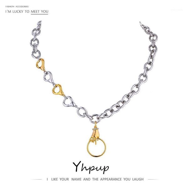 yhpup fashion palm pendant necklace trendy zinc alloy metal texture mix color chain necklace collane donna statement gift new1, Silver
yhpup fashion palm pendant necklace trendy zinc alloy metal texture mix color chain necklace collane donna statement gift new1, Silver