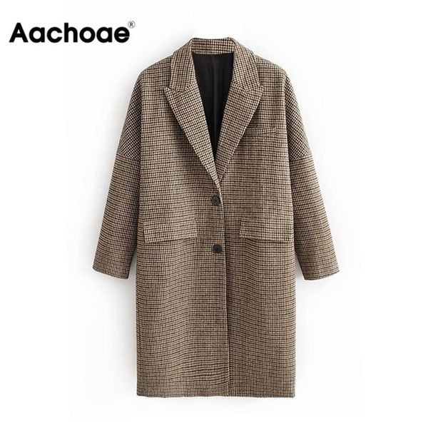 aachoae fashion winter plaid long coats women single breasted casual jackets for ladies vintage elegant long sleeve pockets coat 201218, Black
aachoae fashion winter plaid long coats women single breasted casual jackets for ladies vintage elegant long sleeve pockets coat 201218, Black