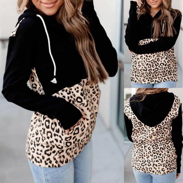 2020 new fashion leopard panel zipper oversized hoodie pullover sweatshirt women long sleeve hooded patchwork winter hoodie, Black
2020 new fashion leopard panel zipper oversized hoodie pullover sweatshirt women long sleeve hooded patchwork winter hoodie, Black