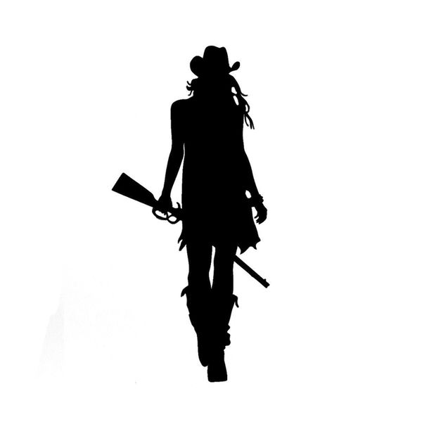 7.5*16.1cm interesting cowgirl with gun hat western silhouette decoration car sticker vinyl graphic c12-0370
7.5*16.1cm interesting cowgirl with gun hat western silhouette decoration car sticker vinyl graphic c12-0370