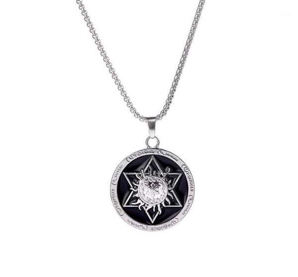 gothic retro stainless steel six-pointed star pendant necklaces creative flame pendant necklaces for women men jewelry+chain1, Silver
gothic retro stainless steel six-pointed star pendant necklaces creative flame pendant necklaces for women men jewelry+chain1, Silver