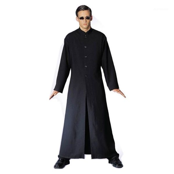 qi county halloween costume party cosplay cybe man costume black robe matrix1, Black;red
qi county halloween costume party cosplay cybe man costume black robe matrix1, Black;red