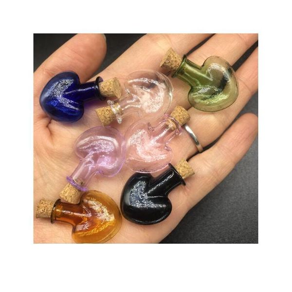 10pcs colorful sweet heart wishing bottle vial pendants perfume essential oil cork plug glass hand-blown necklace art bbybjk, Black
10pcs colorful sweet heart wishing bottle vial pendants perfume essential oil cork plug glass hand-blown necklace art bbybjk, Black