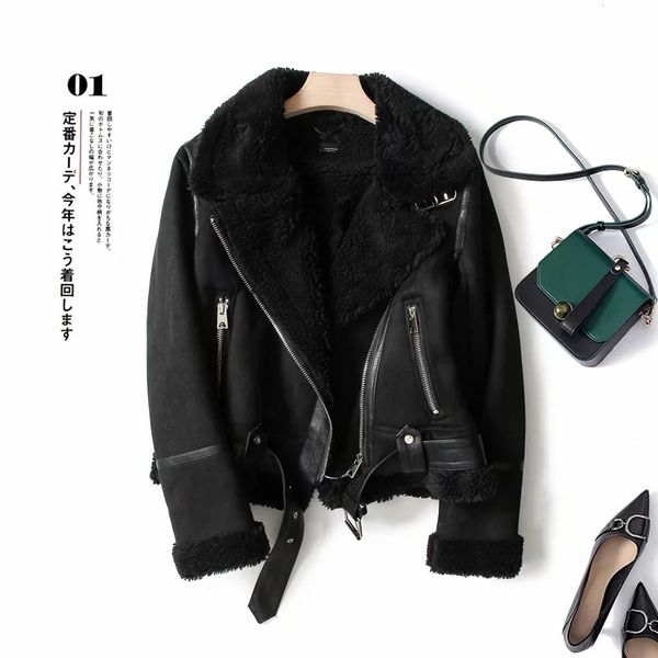 2020 nova feminina falso sharling carneiro retro camura jaquea de pelea da motocicleta cinto lazer solto zaring muler uc4n, Black;brown
2020 nova feminina falso sharling carneiro retro camura jaquea de pelea da motocicleta cinto lazer solto zaring muler uc4n, Black;brown